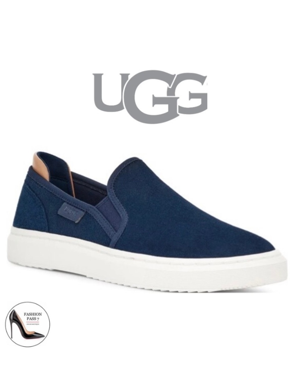 UGG Alameda Navy Blue Suede Slip-On Sneakers Comfortable Women Everyday Shoes 9